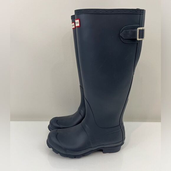 Hunter Women's Original Tall Back Adjustable Rain Boot Size 5 - Picture 1 of 9